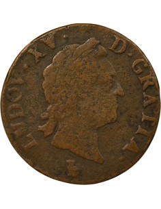 Louis XV à la Vieille Tête 1 sol Cuivre 1771 S Troyes 2