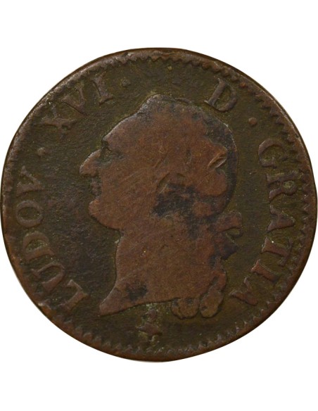 Louis XVI A l'Ecu 1 sol Cuivre 1791 A - Paris