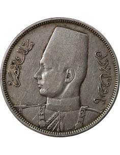 Egypte EGYPTE  FAROUK - 10 PIASTRES ARGENT 1356 (1937) 2