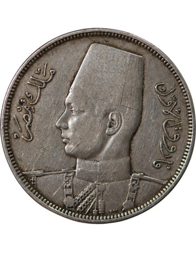 Egypte EGYPTE  FAROUK - 10 PIASTRES ARGENT 1356 (1937)