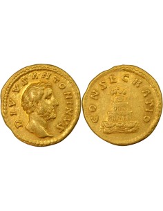 Rome Empire Antonin le Pieux Bûcher Funéraire 1 aureus Or 161-162 R Rome