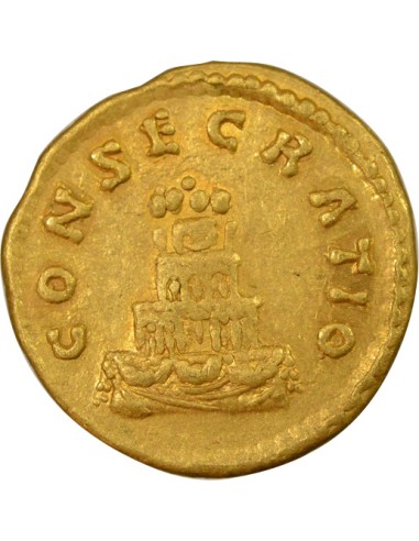 Rome Empire Antonin le Pieux Bûcher Funéraire 1 aureus Or 161-162 R Rome