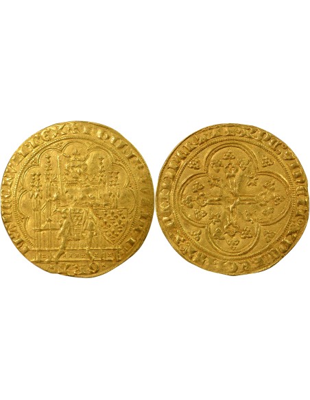 Philippe VI de Valois 1e Emission 1 écu Or 1337-1342