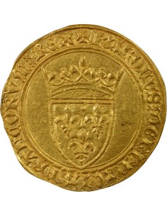 Charles VI 5e Emission 1 ecu d'or à la couronne Or 1411-1419 A Paris 2