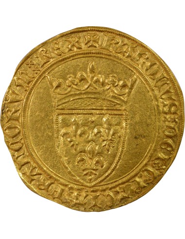 Charles VI 5e Emission 1 ecu d'or à la couronne Or 1411-1419 A Paris