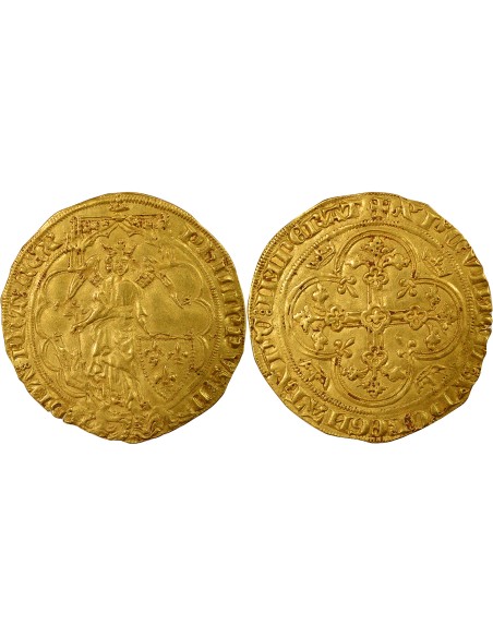 Philippe VI de Valois 1e Emission 1 ange d'or Or 1341-1342