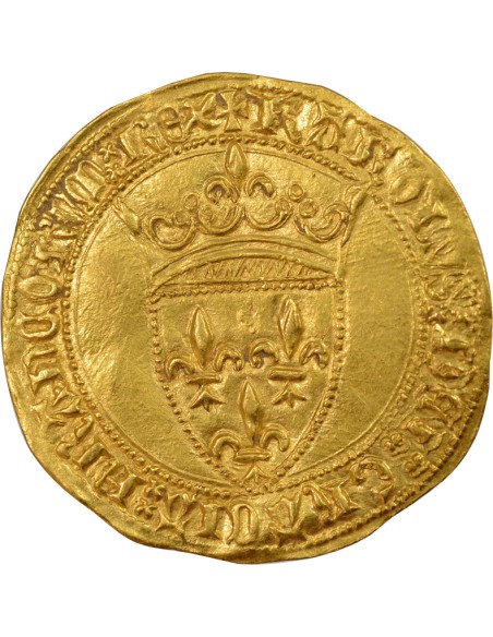 3e Emission 1 ecu d'or à la couronne Or 1389-1394 Romans