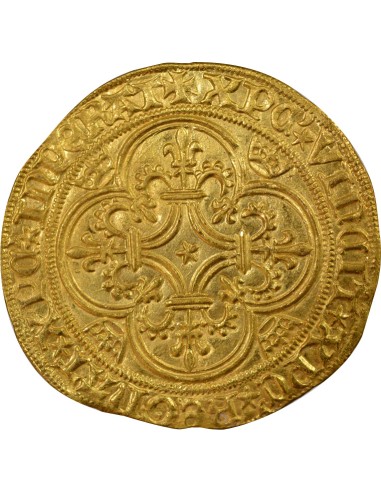 Charles VI A la Couronne 1 ecu d'or à la couronne Or 1394-1419 A Paris