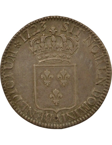 Louis XV De France 1 écu Argent 1723 A - Paris