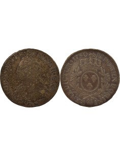 Louis XV Au Buste Habillé 1 écu Argent 1730 H La Rochelle