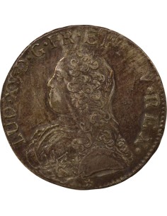 Louis XV Au Buste Habillé 1 écu Argent 1739 H La Rochelle 2