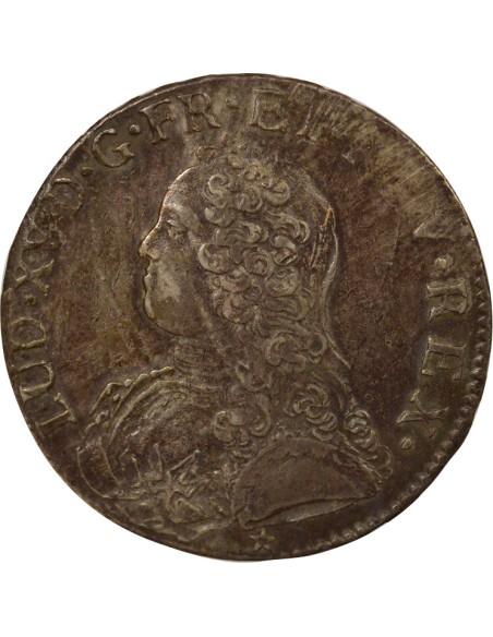 Louis XV Au Buste Habillé 1 écu Argent 1739 H La Rochelle