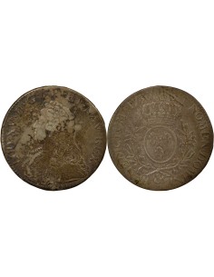 Louis XV Au Buste Habillé 1 écu Argent 1737 & Aix-en-Provence