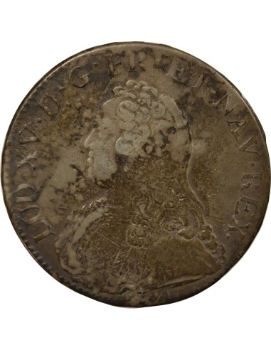 Louis XV Au Buste Habillé 1 écu Argent 1737 & Aix-en-Provence