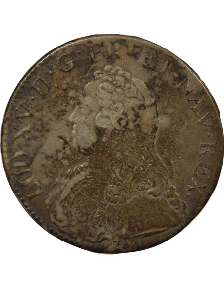 Louis XV Au Buste Habillé 1 écu Argent 1737 & Aix-en-Provence