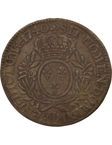 Louis XV Au Buste Habillé 1 écu Argent 1740 L Bayonne