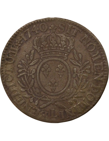 Louis XV Au Buste Habillé 1 écu Argent 1740 L Bayonne