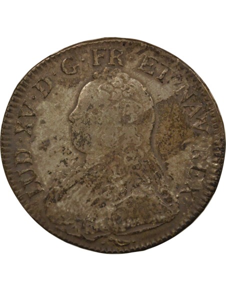 Louis XV Au Buste Habillé 1 écu Argent 1734 L Bayonne