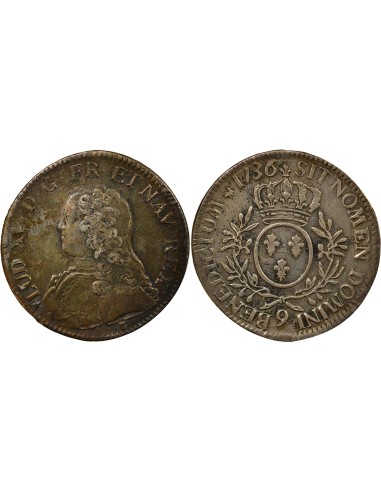 Louis XV Au Buste Habillé 1 écu Argent 1736 9 Rennes