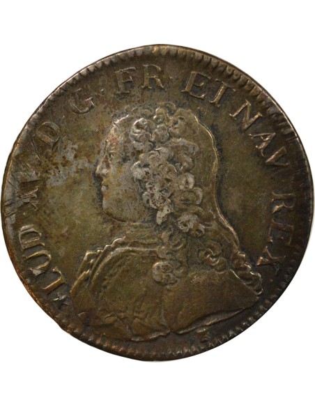 Louis XV Au Buste Habillé 1 écu Argent 1736 9 Rennes