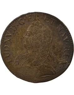 Louis XV Au Buste Habillé 1 écu Argent 1738 E Tours 2