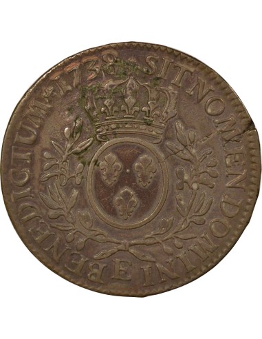 Louis XV Au Buste Habillé 1 écu Argent 1738 E Tours