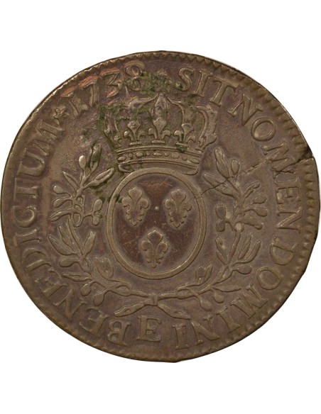 Louis XV Au Buste Habillé 1 écu Argent 1738 E Tours