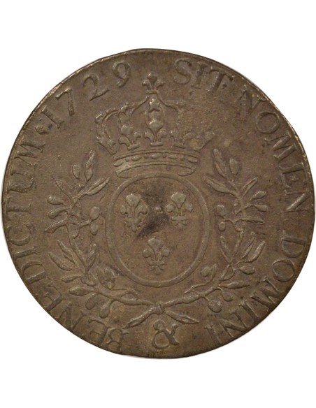 Louis XV Au Buste Habillé 1 écu Argent 1729 & Aix-en-Provence