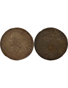 Louis XV Au Buste Habillé 1 écu Argent 1727 P Dijon