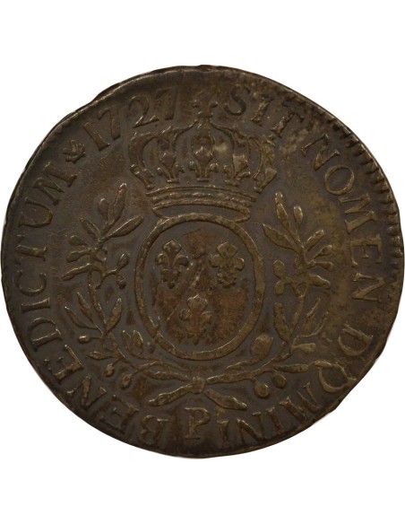 Louis XV Au Buste Habillé 1 écu Argent 1727 P Dijon