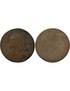 Louis XV Au Buste Habillé 1 écu Argent 1732 & Aix-en-Provence