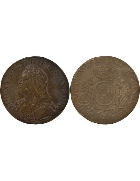 Louis XV Au Buste Habillé 1 écu Argent 1732 & Aix-en-Provence