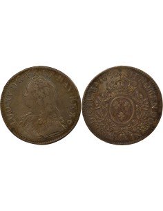 Louis XV Au Buste Habillé 1 écu Argent 1732 AA Metz