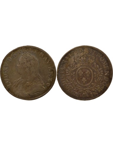 Louis XV Au Buste Habillé 1 écu Argent 1732 AA Metz