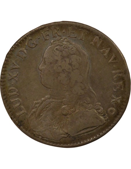 Louis XV Au Buste Habillé 1 écu Argent 1732 AA Metz