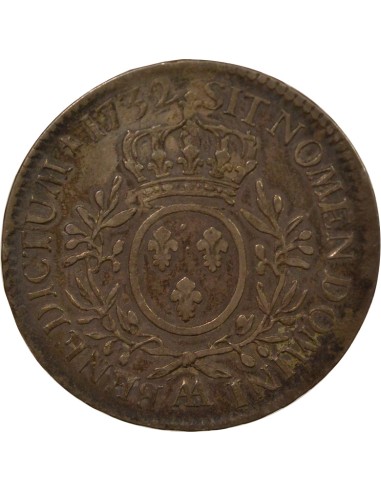 Louis XV Au Buste Habillé 1 écu Argent 1732 AA Metz