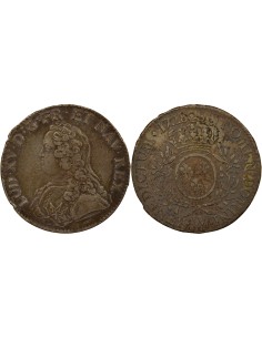 Louis XV Au Buste Habillé 1 écu Argent 1728 Lile