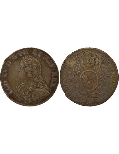 Louis XV Au Buste Habillé 1 écu Argent 1728 Lile