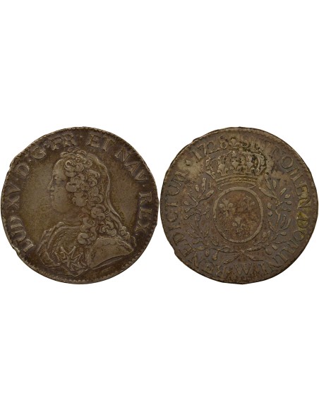 Louis XV Au Buste Habillé 1 écu Argent 1728 Lile