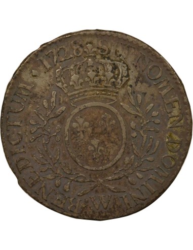 Louis XV Au Buste Habillé 1 écu Argent 1728 Lile
