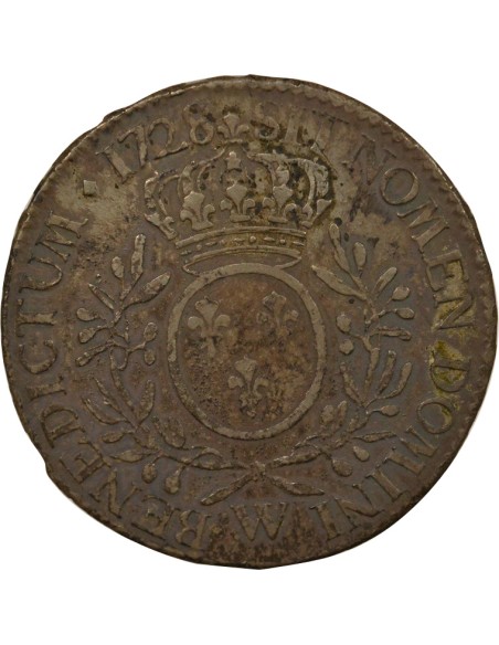 Louis XV Au Buste Habillé 1 écu Argent 1728 Lile