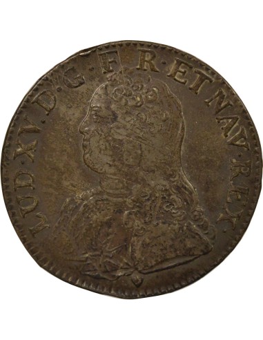Louis XV Au Buste Habillé 1 écu Argent 1735 E Tours