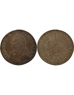 Louis XV Au Buste Habillé 1 écu Argent 1732 9 Rennes