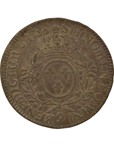 Louis XV Au Buste Habillé 1 écu Argent 1732 9 Rennes