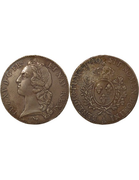 Louis XV Au Bandeau 1 écu Argent 1740 A - Paris