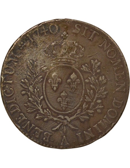 Louis XV Au Bandeau 1 écu Argent 1740 A - Paris
