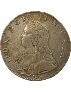 Louis XV Au Buste Habillé 1 écu Argent 1741/0 L Bayonne 2
