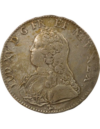 Louis XV Au Buste Habillé 1 écu Argent 1741/0 L Bayonne