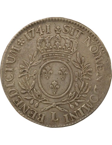 Louis XV Au Buste Habillé 1 écu Argent 1741/0 L Bayonne