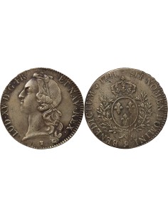 Louis XV Au Bandeau 1 écu Argent 1741 9 Rennes